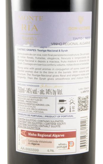 2021 Monte da Ria Reserva tinto