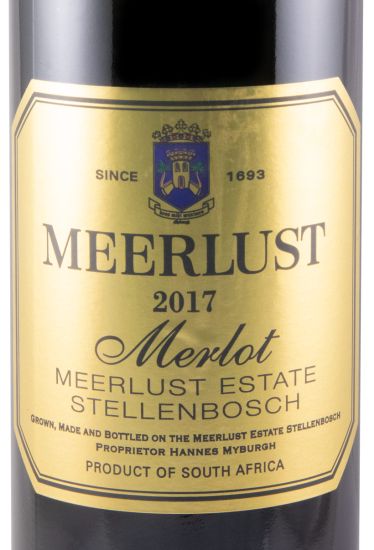 2017 Meerlust Merlot tinto