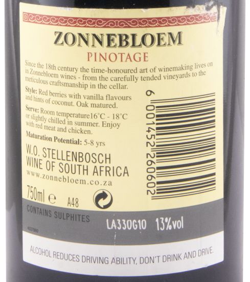 2018 Zonnebloem Pinotage tinto