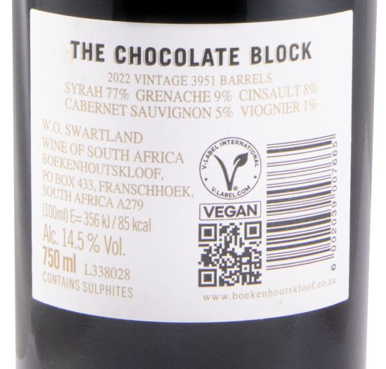2022 The Chocolate Block Swartland tinto