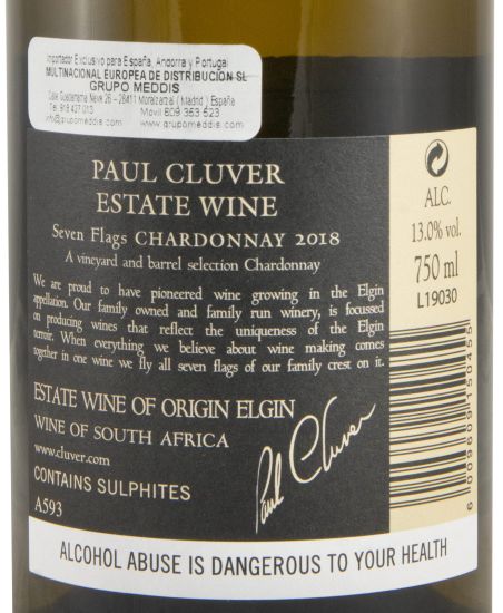 2018 Paul Clüver Seven Flags Chardonnay Elgin Valley branco