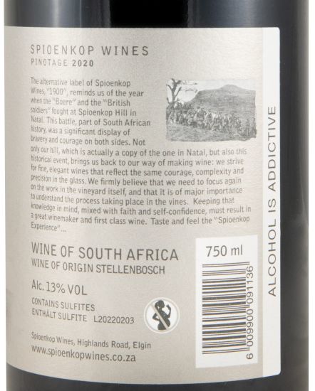 2020 Spioenkop 1900 Pinotage Elgin Valley red