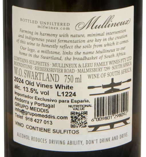 2024 Mullineux Old Vines Swartland branco