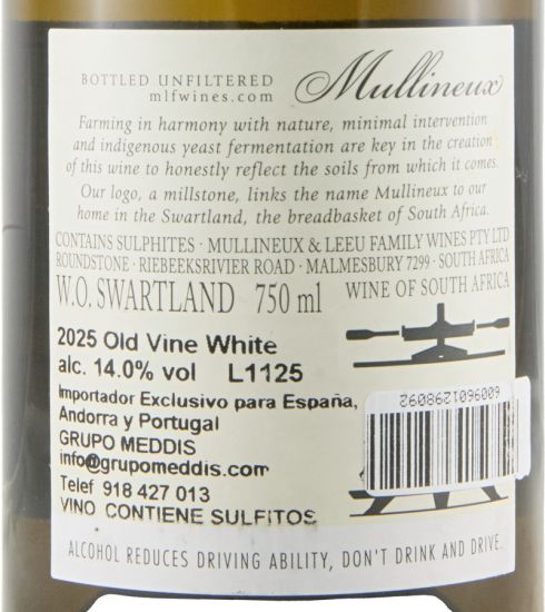 2025 Mullineux Old Vines Swartland branco