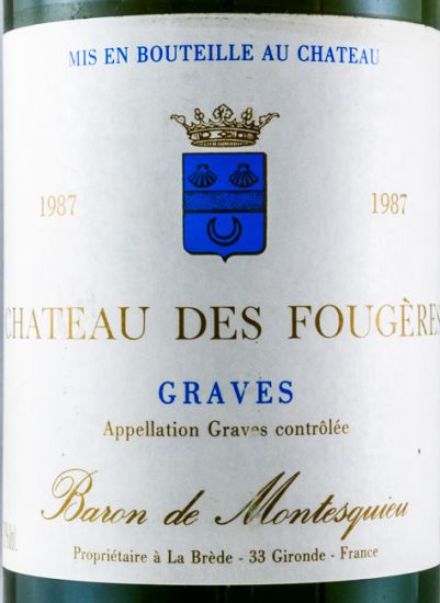 1987 Château de Fougères Baron de Montesquieu branco