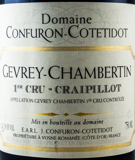 2013 Domaine Confuron-Cotetidot Craipillot Premier Cru Gevrey-Chambertin tinto