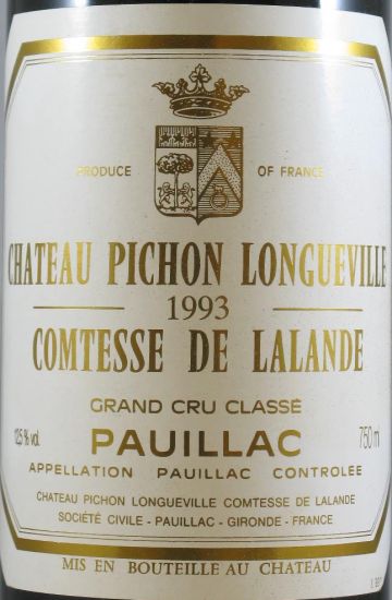 1993 Château Pichon Longueville Comtesse de Lalande Pauillac tinto