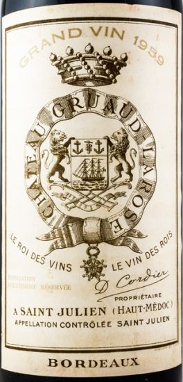 1959 Château Gruaud Larose Saint-Julien tinto