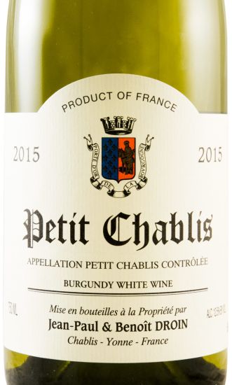 2015 Jean-Paul & Benoît Droin Petit Chablis white