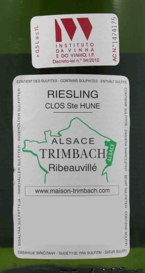 2007 Maison Trimbach Clos Ste Hune Riesling Alsace branco
