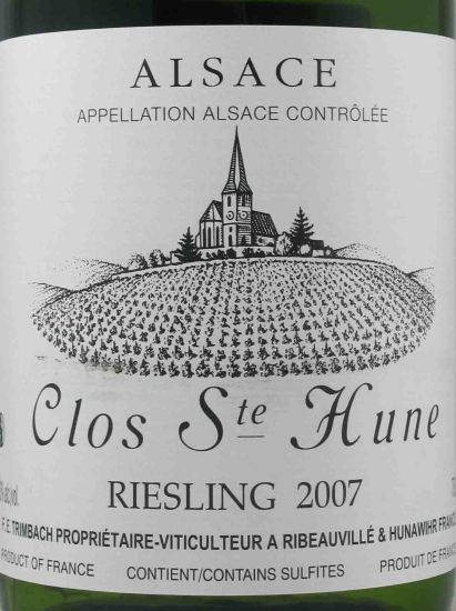 2007 Maison Trimbach Clos Ste Hune Riesling Alsace branco