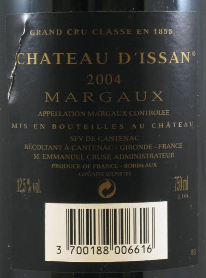 2004 Château d'Issan Margaux red