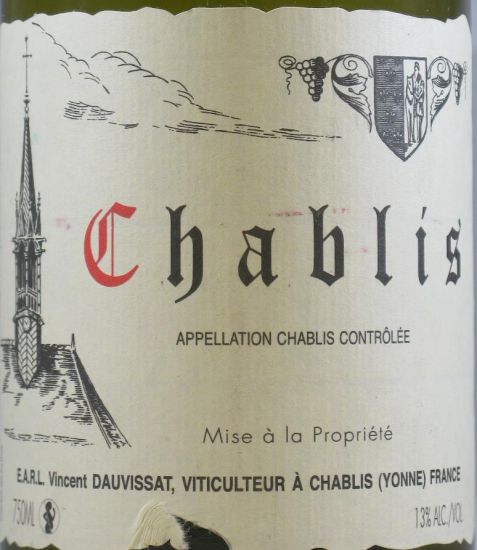 2012 Rene Et Vincent Dauvissat Chablis branco