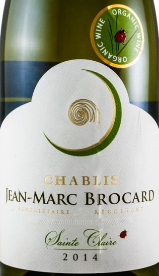 2014 Domaine Jean-Marc Brocard Sainte Claire Chablis biológico branco