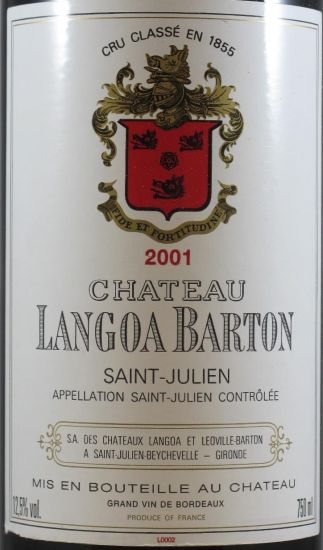 2001 Château Langoa Barton Saint-Julien tinto