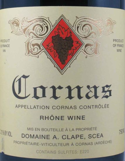 2013 Domaine Auguste Clape Cornas red