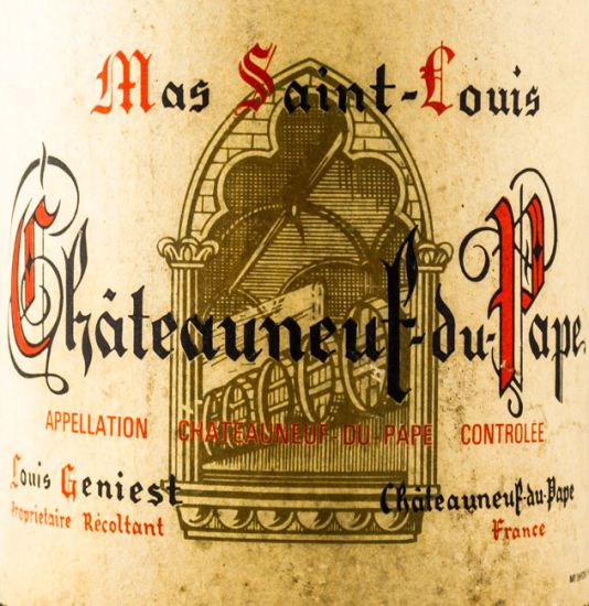 1971 Mas Saint-Louis Châteauneuf-du-Pape red