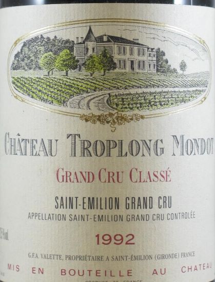 1992 Château Troplong Mondot Saint-Émilion tinto