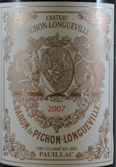 2007 Château Pichon-Longueville au Baron de Pichon-Longueville Pauillac red