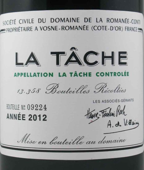 2012 Domaine de la Romanée-Conti La Tâche tinto