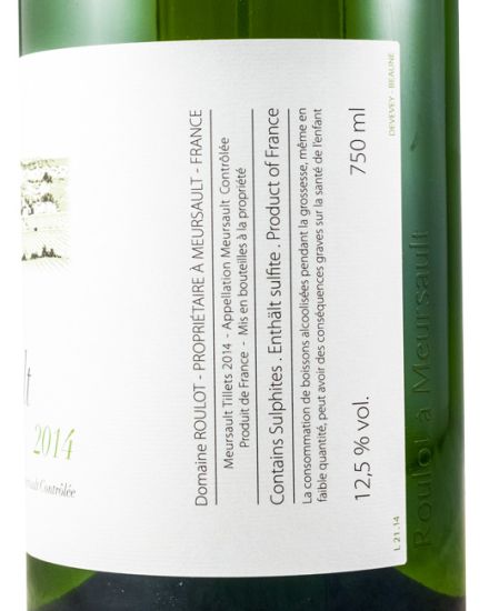 2014 Domaine Roulot Tillets Meursault white