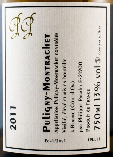 2011 Philippe Pacalet Puligny-Montrachet white