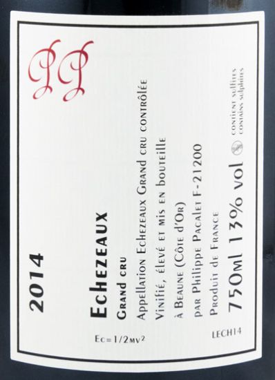 2014 Philippe Pacalet Échézeaux red