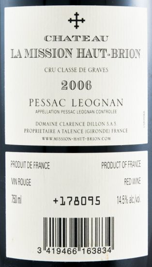 2006 Château La Mission Haut-Brion Pessac-Léognan tinto