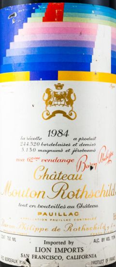 1984 Château Mouton Rothschild Pauillac tinto