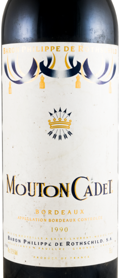 1990 Mouton Cadet Baron Philippe de Rothschild Pauillac tinto