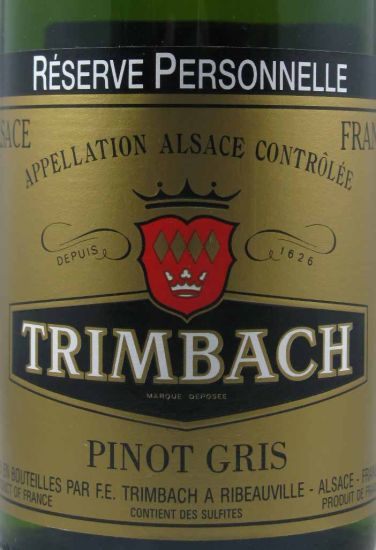2008 Maison Trimbach Reserve Personnel Pinot Gris Alsace branco