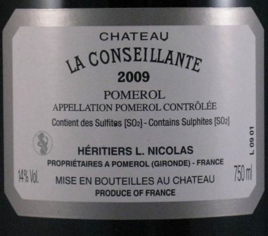 2009 Château La Conseillante tinto