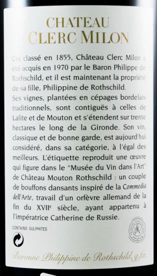 2010 Château Clerc Milon Baron Philippe de Rothschild Pauillac red