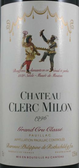1996 Baron Philippe De Rothschild Château Clerc Milon tinto