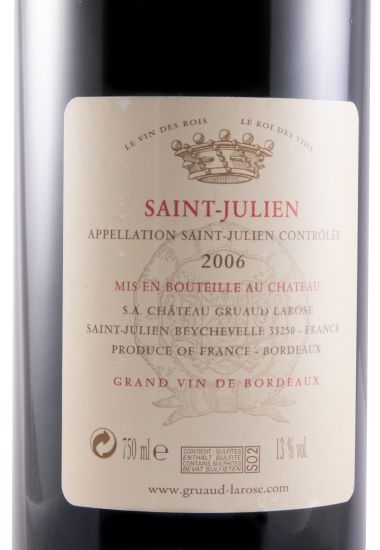 2006 Château Gruaud Larose Saint-Julien red
