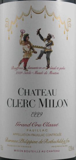 1999 Baron Philippe De Rothschild Château Clerc Milon tinto