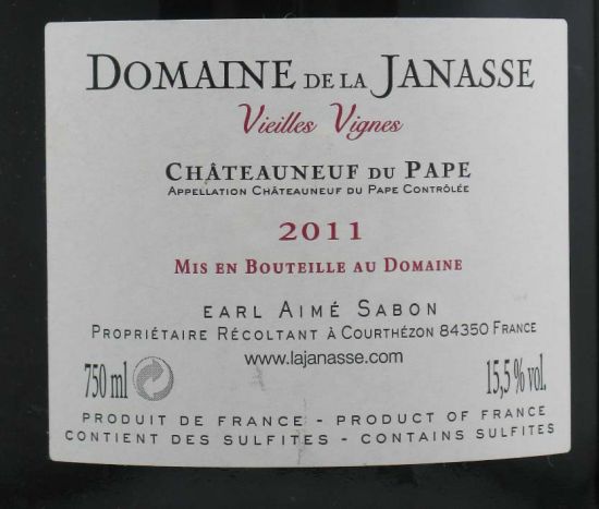 2011 Domaine de la Janasse Vieilles Vignes Cuvée Châteauneuf-du-Pape red