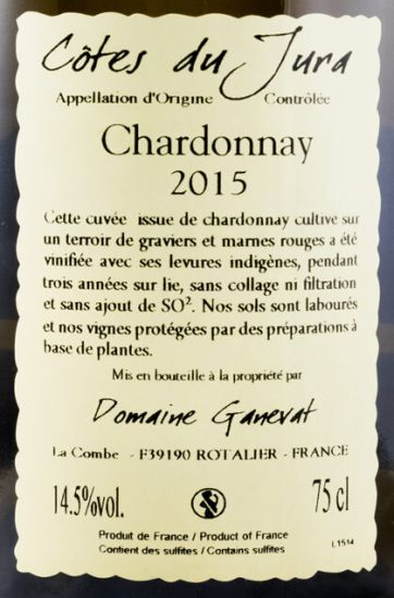 2015 Jean-François Ganevat Les Gryphées vieilles vignes Chardonnay Côtes du Jura white