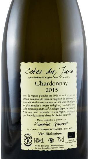 2015 Jean-François Ganevat Les Grands Teppes Chardonnay Côtes du Jura biológico branco