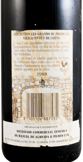 1988 Domaine de Chevalier Saint-Vincent Bordeaux tinto