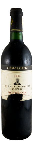 1988 D. Cordier Collection Privee Bordeaux tinto