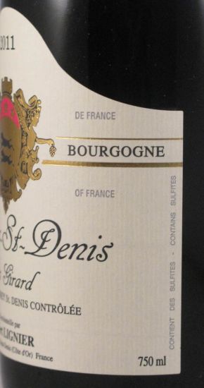 2011 Domaine Hubert Lignier Très Girard Morey-Saint-Denis red