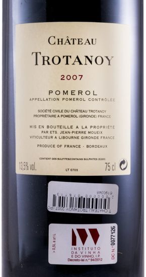 2007 Château Trotanoy Pomerol tinto