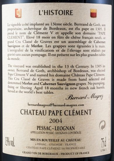 2004 Pape Clément Pessac-Léognan tinto