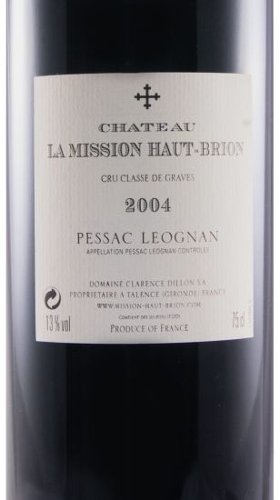 2004 Château La Mission Haut-Brion Pessac-Léognan tinto