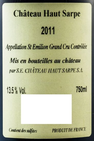 2011 Château Haut Sarpe Joseph Janoueix red
