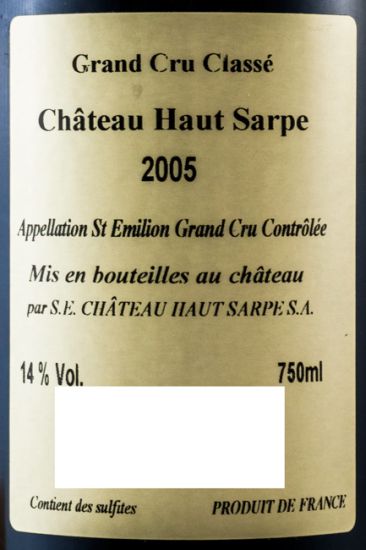 2005 Château Haut Sarpe Joseph Janoueix tinto