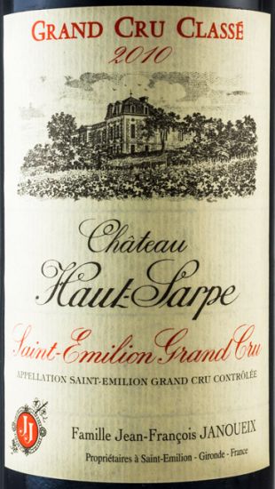 2010 Château Haut Sarpe St. Emilion tinto
