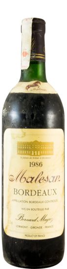 1986 Bernard Magrez Malesan Bordeaux Gironde red