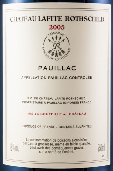 2005 Château Lafite Rothschild Pauillac tinto